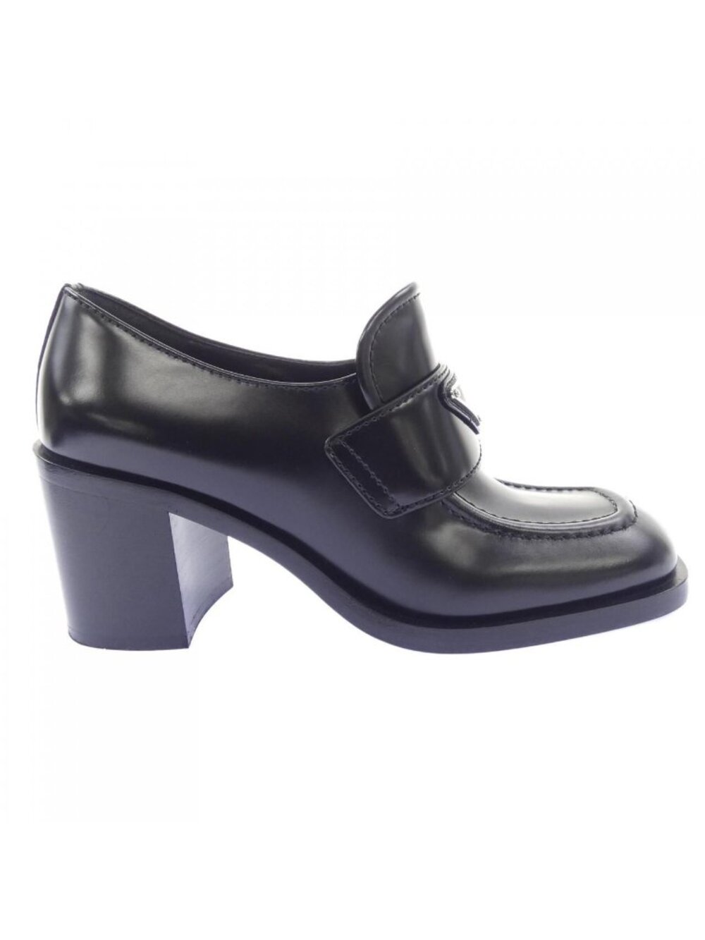Prada Triangle Logo High Heels Loafers Shoes